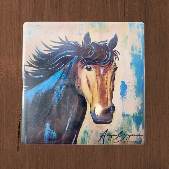 Horse Sandstone Coaster by Angie Bryan of Angie Bryan Creations - Picture 3 of 7